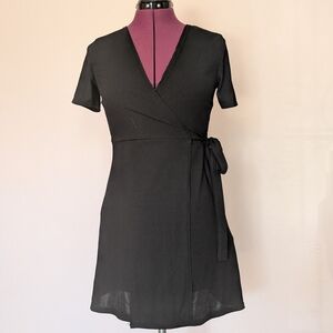 Elegant Black Wrap Dress
